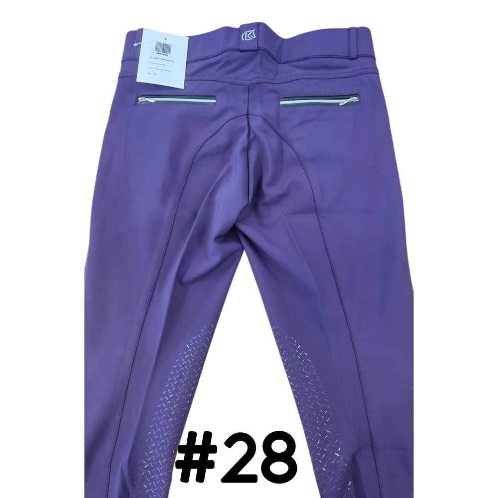 KL Select Gabrielle 30R KP Purple/Black Riding Breeches